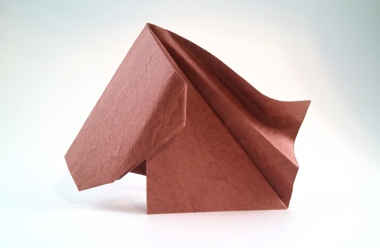 Origami Horse head by Yara Yagi. Folded by Gilad Aharoni on giladorigami.com
