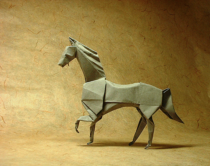 Origami Horse by John Montroll. Folded by Gilad Aharoni on giladorigami.com