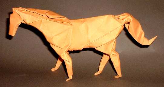Origami Horse by Jose Anibal Voyer. Folded by Gilad Aharoni on giladorigami.com