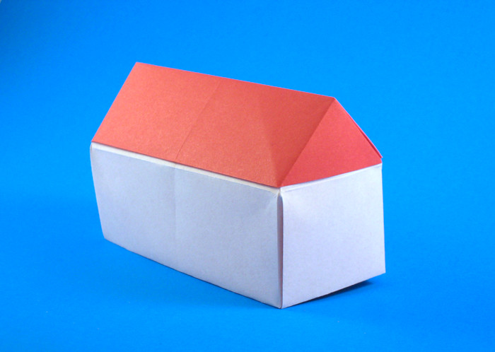 Origami House by Roman Diaz. Folded from a square of origami paper by Gilad Aharoni on giladorigami.com