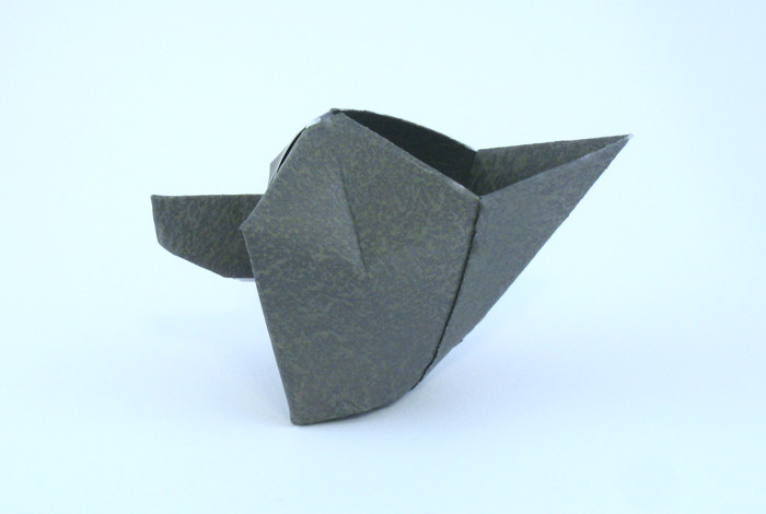 Origami Kettle by Adolfo Cerceda. Folded from a square of scrapbooking paper by Gilad Aharoni on giladorigami.com