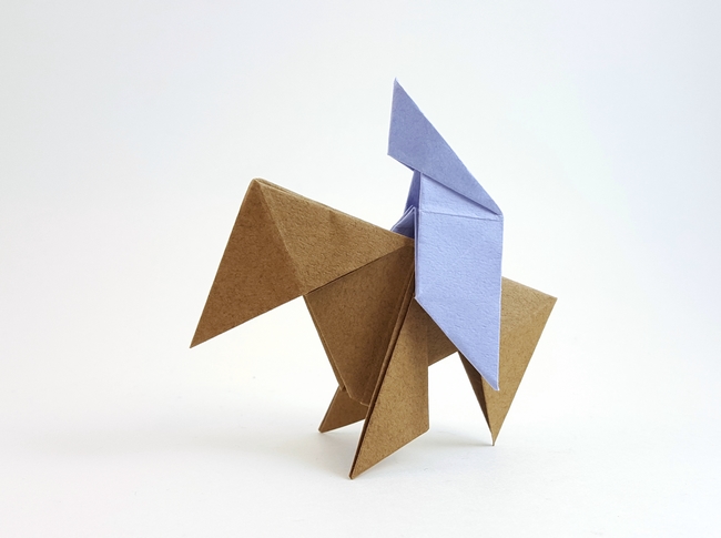Origami Horse by Traditional. Each folded from a square of Tant paper by Gilad Aharoni on giladorigami.com