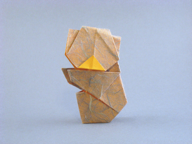 Origami Koala by Edwin Corrie. Folded from a square of Tant+mulberry paper by Gilad Aharoni on giladorigami.com