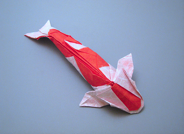 Origami Koi by Go Kinoshita. Folded by Gilad Aharoni on giladorigami.com