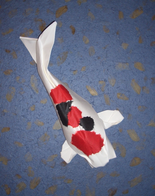 Origami Koi by Michael G. LaFosse. Folded by Gilad Aharoni on giladorigami.com