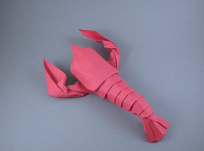 Origami Lobster - American by Michael G. LaFosse. Wet-folded from a square of art paper by Gilad Aharoni on giladorigami.com
