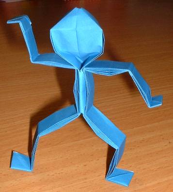 Origami Person by Didier Piguel. Folded from a square of origami paper by Gilad Aharoni on giladorigami.com