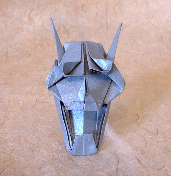 Origami Hannya mask by Kawai Toyoaki. Folded by Gilad Aharoni on giladorigami.com