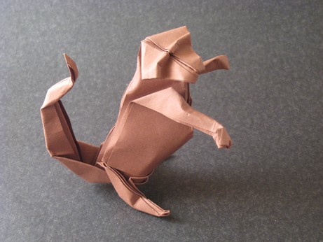 Origami Monkey by Christophe Boudias. Folded by Gilad Aharoni on giladorigami.com