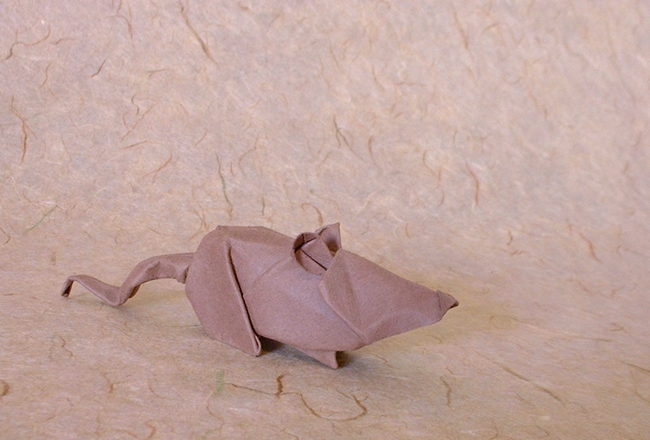 Origami Mouse by Alfredo Giunta. Folded by Gilad Aharoni on giladorigami.com
