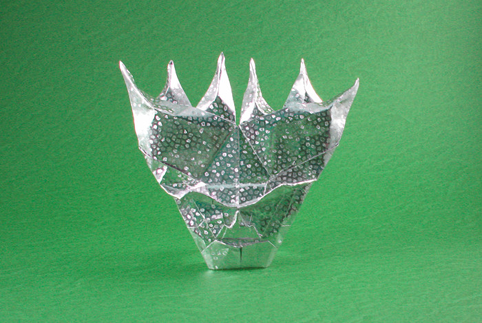 Origami Myouou mask by Kawai Toyoaki. Folded by Gilad Aharoni on giladorigami.com