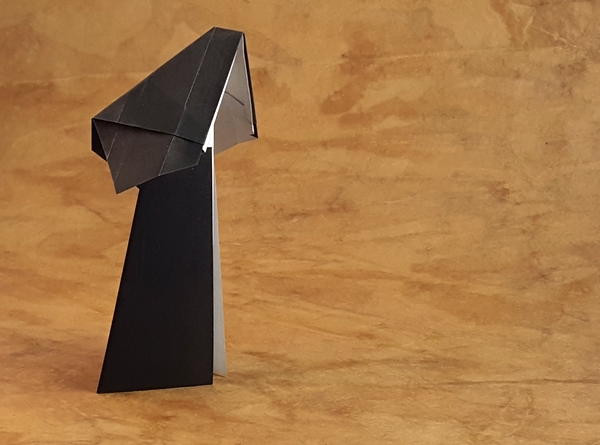 Origami Nun by Shizuo Saito. Folded from a square of origami paper by Gilad Aharoni on giladorigami.com