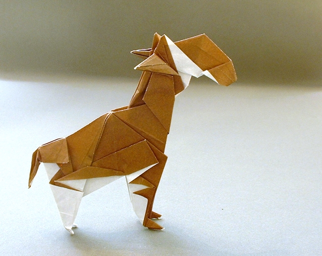 Origami Okapi by Yamada Katsuhisa. Folded by Gilad Aharoni on giladorigami.com