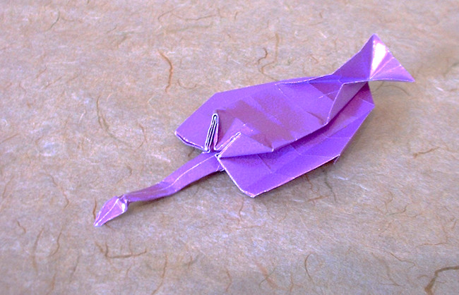 Origami Opabinia by Fumiaki Kawahata. Folded by Gilad Aharoni on giladorigami.com