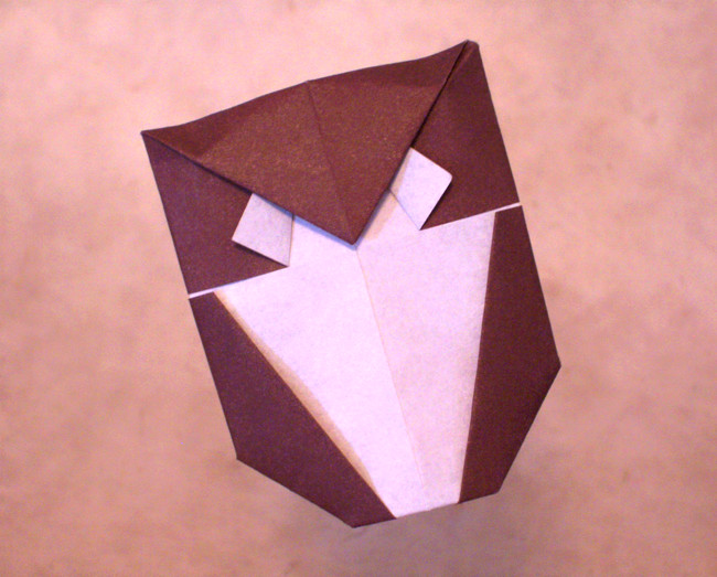 Origami Owl by Michael G. LaFosse. Folded by Gilad Aharoni on giladorigami.com