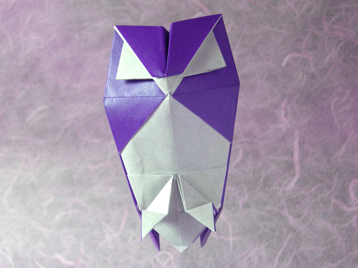 Origami Owl by Joseph Wu. Folded from a square of origami paper by Gilad Aharoni on giladorigami.com