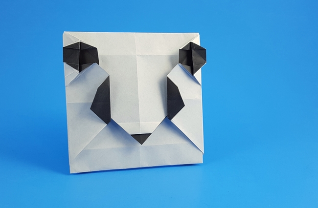 Origami Panda envelope by Ryo Aoki. Folded from a square of origami paper by Gilad Aharoni on giladorigami.com