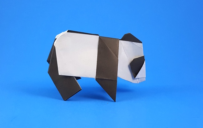 Origami Panda by Neal Elias. Folded from a rectangle of origami paper by Gilad Aharoni on giladorigami.com