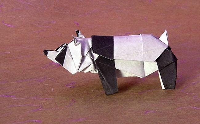 Origami Panda by Ronald Koh. Folded by Gilad Aharoni on giladorigami.com
