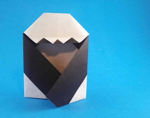 Origami Panda by Sebastien Limet (Sebl). Folded from a square of origami paper by Gilad Aharoni on giladorigami.com