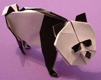 Origami Panda by John Montroll. Folded by Gilad Aharoni on giladorigami.com