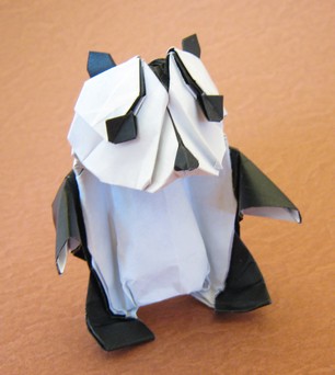 Origami Panda by Didier Piguel. Folded from a square of origami paper by Gilad Aharoni on giladorigami.com