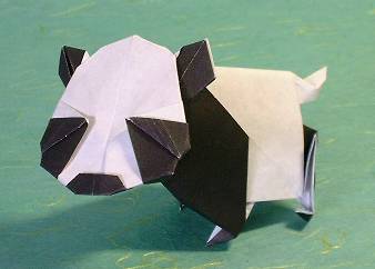 Origami Panda by Yamada Katsuhisa. Folded by Gilad Aharoni on giladorigami.com