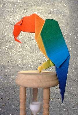 Origami Parrot IV by Peter Budai folded by Gilad Aharoni