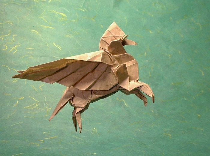 Origami Pegasus by Fumiaki Kawahata. Folded by Gilad Aharoni on giladorigami.com