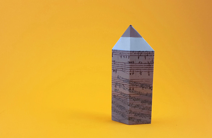Origami Pencil by Takenao Handa. Folded from a rectangle of origami paper by Gilad Aharoni on giladorigami.com