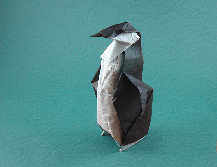 Origami Penguin by Michael G. LaFosse. Folded by Gilad Aharoni on giladorigami.com