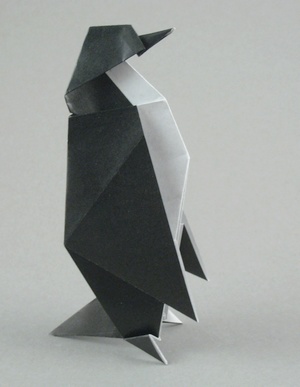 Origami Penguin by Stephen Weiss. Folded by Gilad Aharoni on giladorigami.com