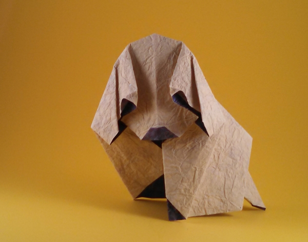 Origami Dog by Akira Yoshizawa. Folded by Gilad Aharoni on giladorigami.com