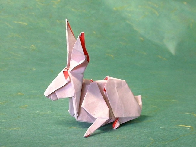 Origami Rabbit by Miyajima Noboru. Folded by Gilad Aharoni on giladorigami.com
