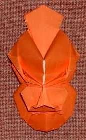 Origami Rikishi - Bodyguard by Tomoko Fuse. Folded from a square of origami paper by Gilad Aharoni on giladorigami.com