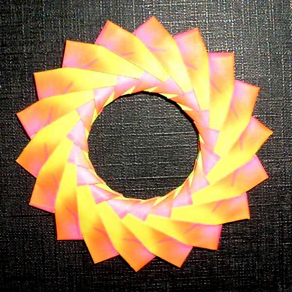 Origami Ring 1 by Mette Pederson. Folded by Gilad Aharoni on giladorigami.com