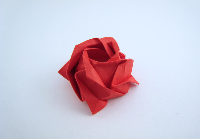 Origami Rose by Toshikazu Kawasaki. Folded by Gilad Aharoni on giladorigami.com