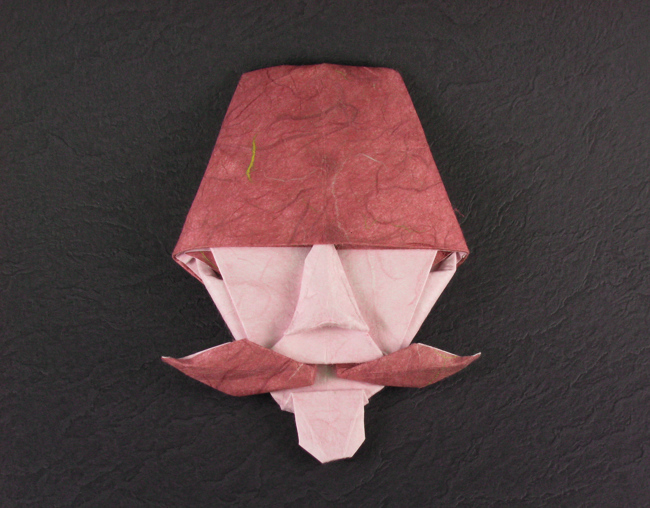 Origami Russian by Francisco Lombarte Serrano. Wet-folded from a square of double-sided mulberry paper by Gilad Aharoni on giladorigami.com