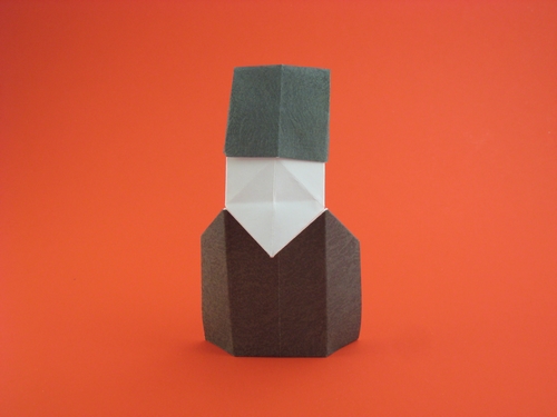 Origami Russian by David Petty. Folded from a rectangle of scrapbooking paper by Gilad Aharoni on giladorigami.com