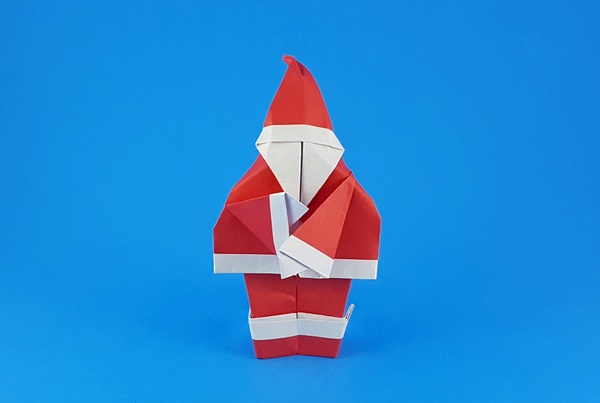 Origami Santa Claus 2 by Francesco Miglionico. Folded by Gilad Aharoni on giladorigami.com