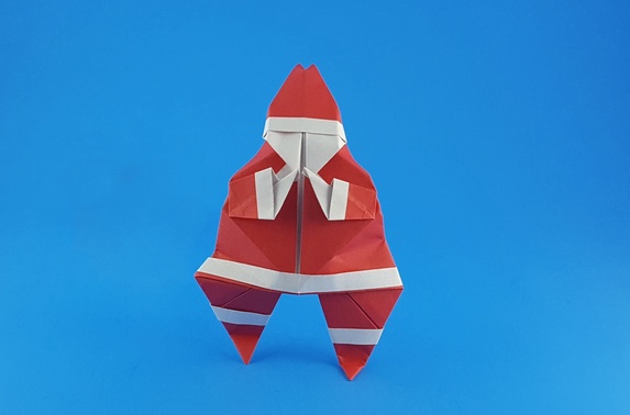 Origami Santa Claus 3 by Francesco Miglionico. Folded by Gilad Aharoni on giladorigami.com