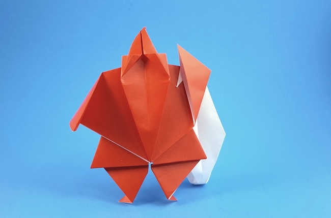 Origami Santa Claus by Akira Yoshizawa. Folded by Gilad Aharoni on giladorigami.com
