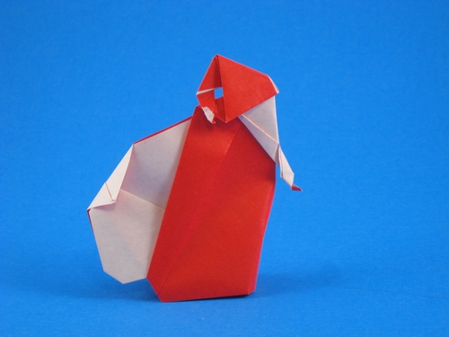 Origami Santa Claus by Jens-Helge Dahmen. Folded by Gilad Aharoni on giladorigami.com