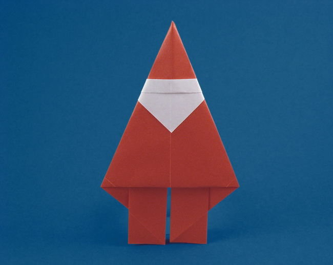 Origami Santa Claus by Ishibashi Minako. Folded by Gilad Aharoni on giladorigami.com