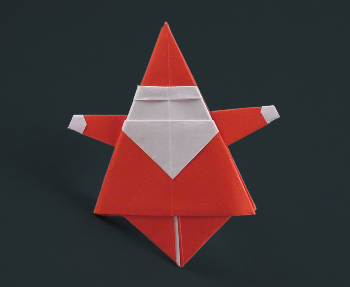 Origami Santa Claus by Matsuno Yukihiko. Folded by Gilad Aharoni on giladorigami.com
