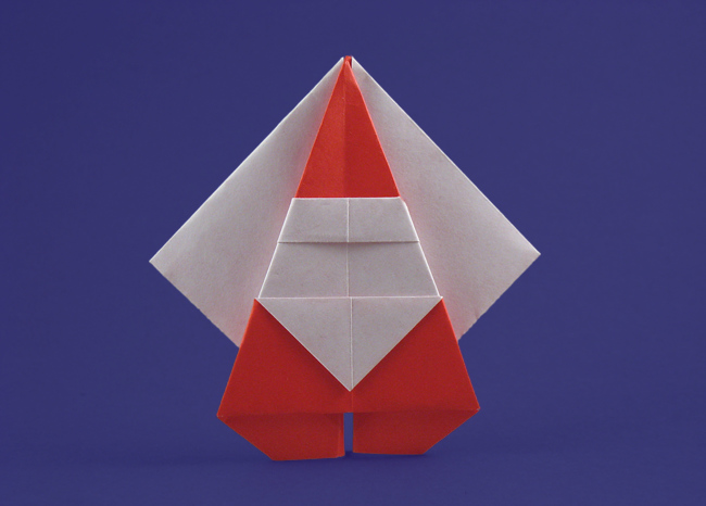 Origami Santa Claus by Katsushi Nosho. Folded by Gilad Aharoni on giladorigami.com
