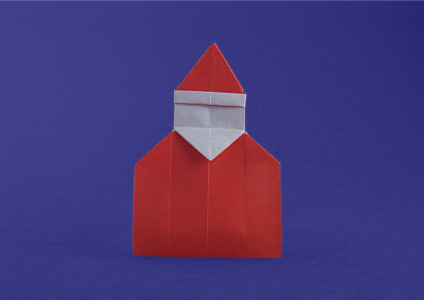 Origami Santa Claus by David Petty. Folded by Gilad Aharoni on giladorigami.com