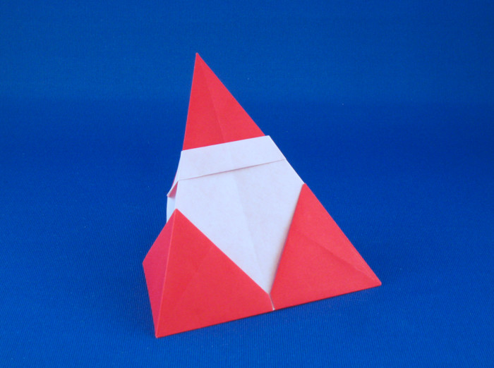 Origami Santa Claus by Nick Robinson. Folded by Gilad Aharoni on giladorigami.com