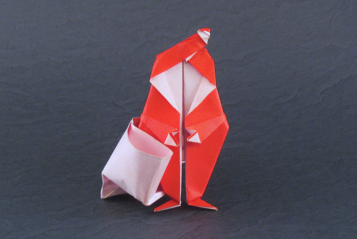 Origami Santa Claus by David Brill. Folded by Gilad Aharoni on giladorigami.com