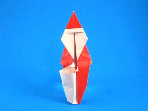 Origami Santa Claus by Quentin Trollip. Folded from a square of origami paper by Gilad Aharoni on giladorigami.com